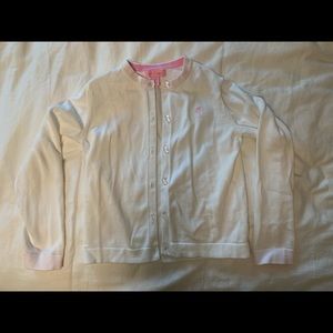 Girls white Lilly Pulitzer Cardigan Sweater
